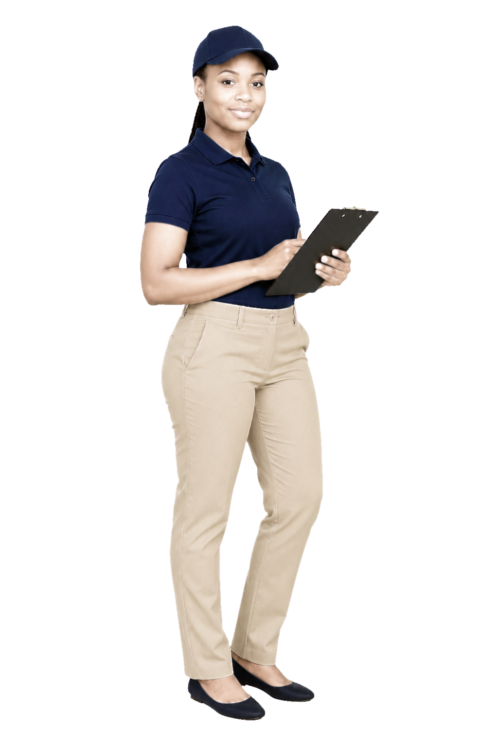 Operations coordinator wearing a navy cap